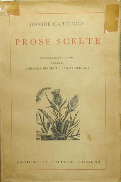 Prose scelte - Giosuè Carducci - copertina