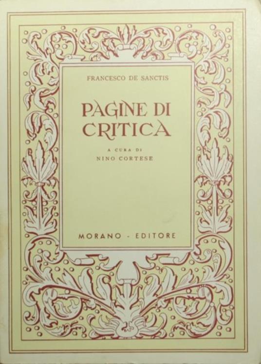 Pagine di critica - Francesco De Sanctis - copertina