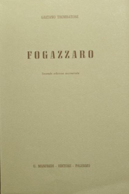 Fogazzaro - Gaetano Trombatore - copertina