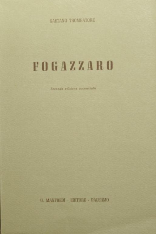 Fogazzaro - Gaetano Trombatore - copertina