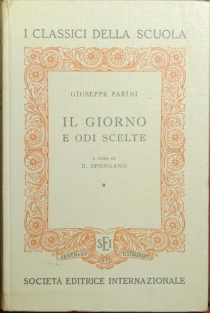Il giorno e Odi Scelte - Giuseppe Parini - copertina