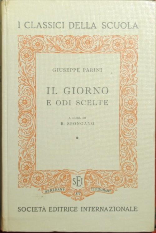 Il giorno e Odi Scelte - Giuseppe Parini - copertina