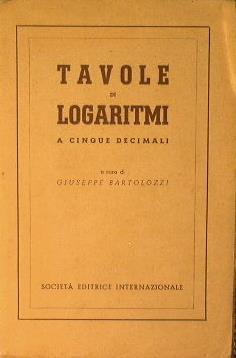Tavole di logaritmi a cinque decimali - copertina