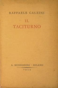 Il taciturno - Raffaele Calzini - copertina