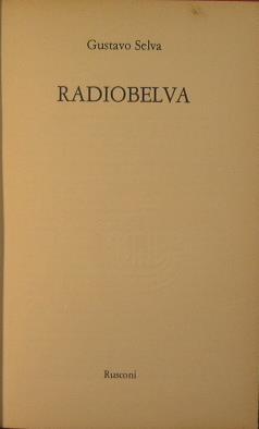 Radiobelva - Gustavo Selva - copertina