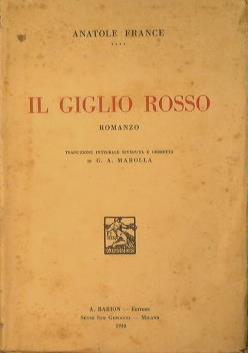 Il giglio rosso - Anatole France - copertina