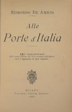 Alle porte d'Italia - Edmondo De Amicis - copertina