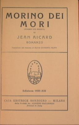 Morino dei mori - Jean Aicard - copertina