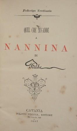 Quel che accadde a Nannina. Di Picche - Federigo Verdinois - copertina