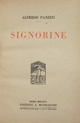 Signorine - Alfredo Panzini - copertina