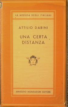 Una certa distanza - Attilio Dabini - copertina