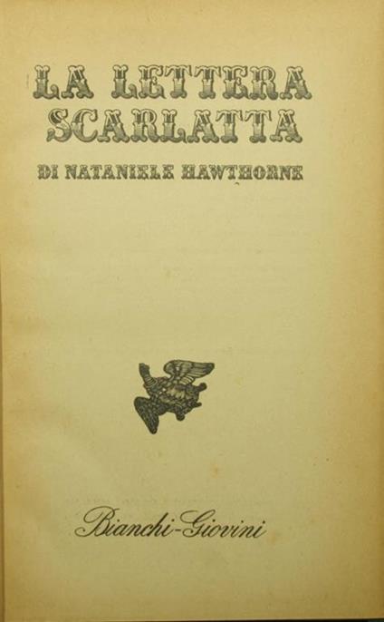 La lettera scarlatta - Nathaniel Hawthorne - copertina
