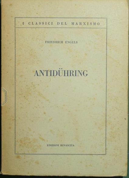 Antiduhring - Friedrich Engels - copertina