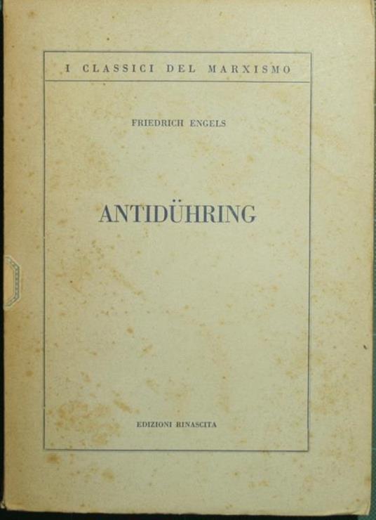Antiduhring - Friedrich Engels - copertina