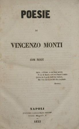 Poesie - Vincenzo Monti - copertina