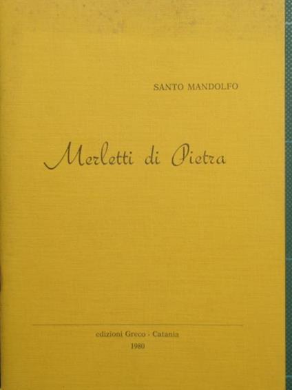 Merletti di pietra - Santo Mandolfo - copertina