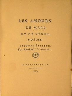 Les Amours de Mars et de Vénus. Poéme - copertina