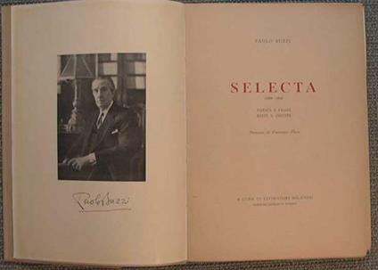 Selecta. 1898 / 1954. Poesie e prose edite e inedite - Paolo Buzzi - copertina