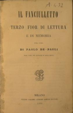 Il fanciulletto. Terzo fior di lettura e di memoria - Paolo De Paoli - copertina