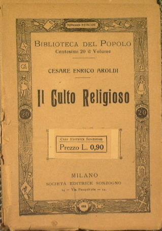 Il Culto Religioso - Cesare E. Aroldi - copertina