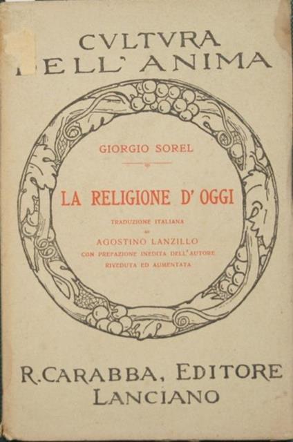 La religione d'oggi - Georges Sorel - copertina