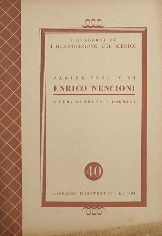 Pagine scelte di Enrico Nencioni - Enrico Nencioni - copertina