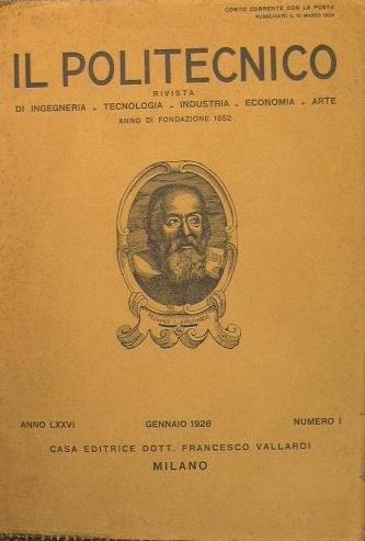 Il politecnico. Rivista di ingegneria - tecnologia - industria - economia - arte - copertina