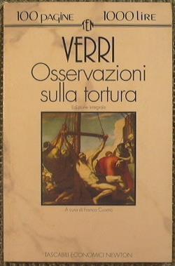 Osservazioni sulla tortura - Pietro Verri - copertina