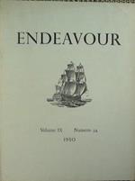 Endeavour. Versione Italiana 1950. Rivista trimestrale pubblicata per segnalare il progresso delle scienze nel servizio dell'umanità