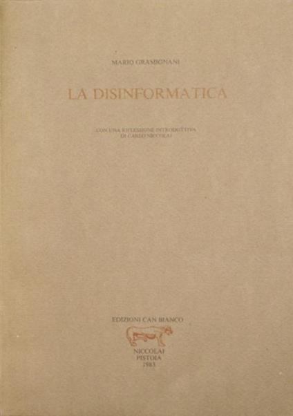 La disinformatica - Mario Gramignani - copertina