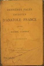 Dernieres pages inedites d'Anatole France