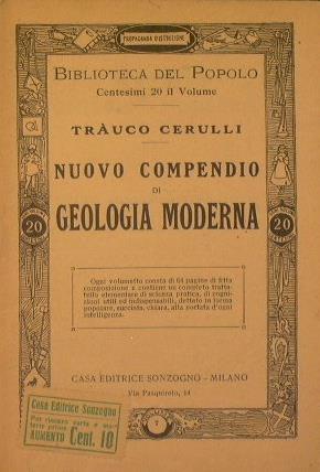 Nuovo compendio di geologia moderna - Trauco Cerulli - copertina