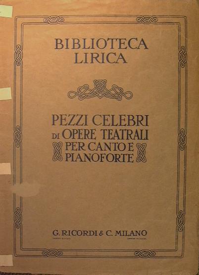 La Wally. Ebben, ne andrò lontana. Romanza - Alfredo Catalani - copertina
