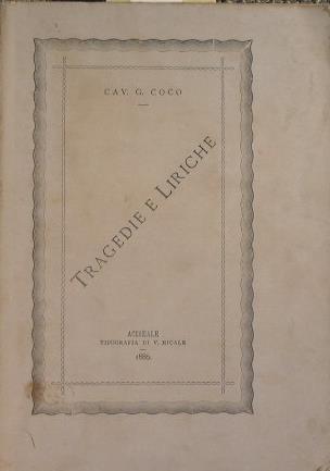 Liriche e tragedie - Giuseppe Coco - copertina
