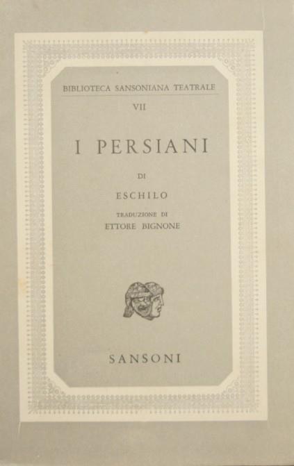 I persiani - Eschilo - copertina
