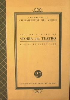 Pagine scelte di storia del teatro - copertina