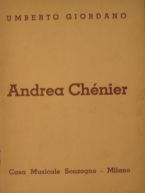 Andrea Chenier - Umberto Giordano - copertina