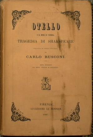 Otello. O il moro di Venezia - Carlo Rusconi - copertina