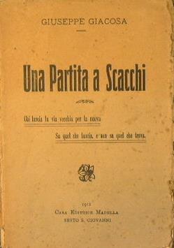 Una partita a scacchi - Giuseppe Giacosa - copertina