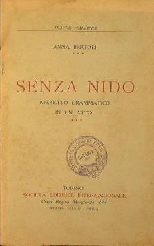 Senza nido - Anna Bertoli - copertina