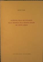 Incidenza della multipolarità sulla dinamica della rendita edilizia nei centri urbani