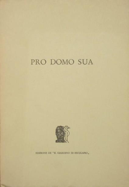 Pro domo sua - copertina