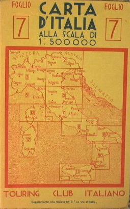 Carta d'Italia alla scala 1 : 500.000. Da Foglio 1 a Foglio 8 - copertina