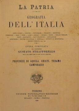 Provincie di Aquila, Chieti, Teramo, Campobasso unito a Provincie di Reggio Calabria, Catanzaro, Cosenza - Gustavo Strafforello - copertina