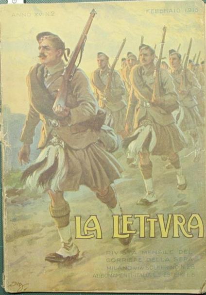 La lettura. Febbraio 1915. Rivista mensile del Corriere della Sera - copertina