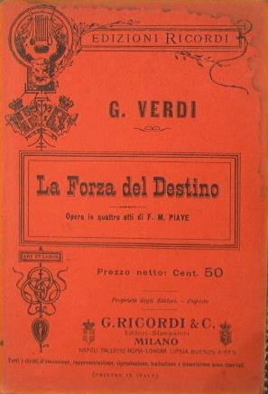 La forza del destino - Giuseppe Verdi - copertina