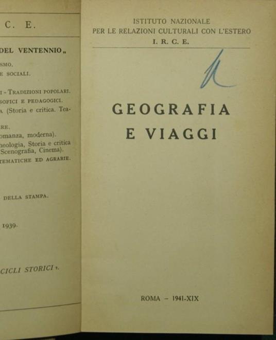 Geografia e viaggi - copertina
