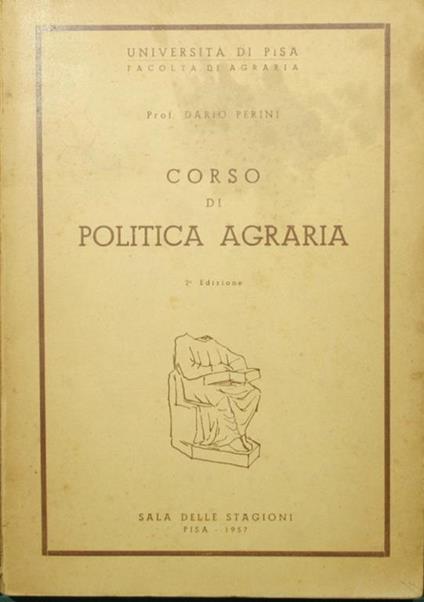 Corso di politica agraria - Dario Perini - copertina