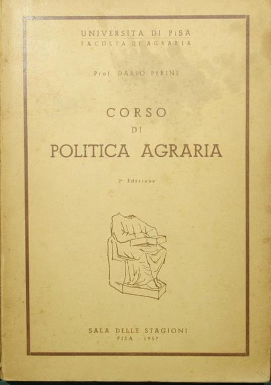 Corso di politica agraria - Dario Perini - copertina
