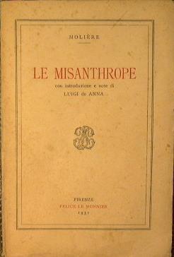 Le Misanthrope - Molière - copertina